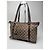 Vintage Gucci Monogram Handtasche Beige Braun - Ansicht 8