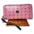 MCM Visetos Zip Around Wallet Pink  - view 1