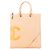 Chanel Cambon Ligne Flat Tote aus gestepptem Lammleder Beige