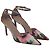 Stuart Weitzman Stuart 85 Zapatos de Tacón con Correa Acuarela en Satén Multicolor - vista 2