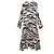 Vestido midi Cos negro y ecru de viscosa Blanco roto