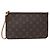 Pochette Neverfull Louis Vuitton in tela Monogram piccola Marrone