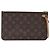 Pochette Neverfull Louis Vuitton in tela Monogram piccola Marrone - vista 2