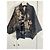 Giacca Kimono Kenzo in lana grigio scuro e oro Grigio antracite Gold hardware - vista 4