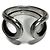 Hermès LIMA Ring aus Silber Größe 56 Grau