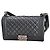 Borsa Boy Flap Media in Pelle Matelassé Nera Aged con Catena di Chanel Nero