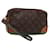 Louis Vuitton Marly Dragonne Clutch Monogram Canvas PM Brown Cloth  ref.2502769