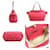 Sac à main/épaule en cuir rose Valentino Garavani  - vue 2