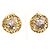 Orecchini in metallo con strass Chanel Coco Mark Argento D'oro