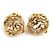 Orecchini in metallo con strass Chanel Coco Mark Argento D'oro - vista 2