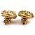 Orecchini in metallo con strass Chanel Coco Mark Argento D'oro - vista 4