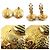 Orecchini in metallo con strass Chanel Coco Mark Argento D'oro - vista 5
