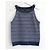 Chanel Primavera 2017 Top in Maglia a Righe Blu Navy e Argento con Bottone CC - vista 2