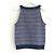 Chanel Primavera 2017 Top in Maglia a Righe Blu Navy e Argento con Bottone CC - vista 5