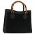 Bamboo Borsa a Mano in Bambù GUCCI Camoscio Nero Oro 002 1186 0260 Auth ep10379 D'oro