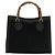 Bamboo Borsa a Mano in Bambù GUCCI Camoscio Nero Oro 002 1186 0260 Auth ep10379 D'oro - vista 2