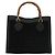 Bamboo Borsa a Mano in Bambù GUCCI Camoscio Nero Oro 002 1186 0260 Auth ep10379 D'oro - vista 3
