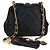 CHANEL Borsa in Vita Matelassé Satin Nero Oro CC Auth 141135V D'oro