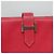 Hermès Portafoglio HERMES Pelle Rossa Argento Auth 142361 Rosso - vista 12