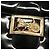 Borsa a Spalla CÉLINE Carrozza in Pelle Verniciata Nera Oro Auth 142247 Nero D'oro - vista 15