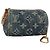 LOUIS VUITTON Monedero Speedy PM de denim Monogram Azul M95082 LV Auth 142340