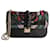 Valentino Garavani Sac à bandoulière en cuir de veau brodé Rockstud Glam lock grand modèle noir  - vue 1