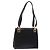Borsa a Spalla Gancini in Pelle Nera e Oro Salvatore Ferragamo Auth 140104 Nero D'oro