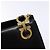 Borsa a Spalla Gancini in Pelle Nera e Oro Salvatore Ferragamo Auth 140104 Nero D'oro - vista 15