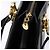 Borsa a Spalla Gancini in Pelle Nera e Oro Salvatore Ferragamo Auth 140104 Nero D'oro - vista 16