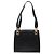 Borsa a Spalla Gancini in Pelle Nera e Oro Salvatore Ferragamo Auth 140104 Nero D'oro - vista 2