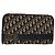 Borsa Clutch in Tela Trotter Christian Dior Blu Oro Auth 140289