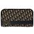 Borsa Clutch in Tela Trotter Christian Dior Blu Oro Auth 140289 - vista 2
