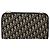 Borsa Clutch in Tela Trotter Christian Dior Blu Oro Auth 140289 - vista 3