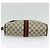 Borsa a Spalla GUCCI GG Supreme Web Sherry Line PVC Beige Oro Rosso Auth ep10859 D'oro - vista 9