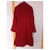 Yves Saint Laurent Red Wool Coat Size 38  - view 3