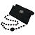 Miu Miu Matelassé Schmuck-Lackschwarz 2-Wege-Tasche - Ansicht 14