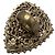 Chanel Seltene XL 11C Saint Tropez Runway Statement Gold Gripoix Perlenring Größe US 6 EU 52 Braun Beige Golden Gold hardware - Ansicht 14