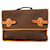 Hermes Hermès Buenaventura MM Toile Officier Brown Men's Bag Cloth  ref.2504124