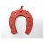 Hermès NUOVO CHARME DA BORSA HERMES GRIGRI PADDOCK FERRO DA CAVALLO IN CUOIO Rosso - vista 3