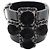 BRACCIALE CHANEL MANCHETTE CROCE METALLICA VELLUTO 17 CM NERO