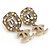 Brincos de metal com strass Coco Mark da Chanel Prata Dourado - vista 2