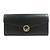 Fendi Schwarze Leder Lange Brieftasche