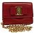 Mini borsa a spalla Vala Chain in pelle rossa e oro Auth 140616 di Salvatore Ferragamo Rosso D'oro