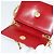 Mini borsa a spalla Vala Chain in pelle rossa e oro Auth 140616 di Salvatore Ferragamo Rosso D'oro - vista 9