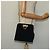 Borsa a spalla Gancini in suede nero e oro Salvatore Ferragamo Auth 140965 D'oro - vista 20