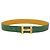 Hermès Cinturón HERMES Constance H de cuero 33,5"" verde Auth 141710V