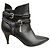 Botines Iro de cuero negro con doble hebilla