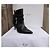 Botines Iro de cuero negro con doble hebilla - vista 3