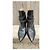 Botines Iro de cuero negro con doble hebilla - vista 4