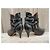 Botines Iro de cuero negro con doble hebilla - vista 5